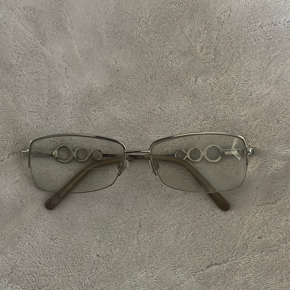 Titanium  T230-06 COL 40 gold rectangle  half rim women’s eyeglasses